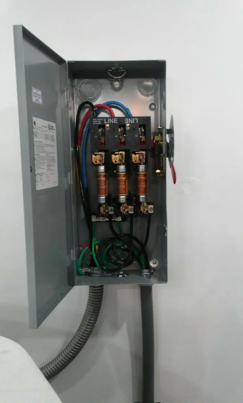 Three-phase disconnect switch installed for Electrical Wiring & Rewiring in Dunbarton